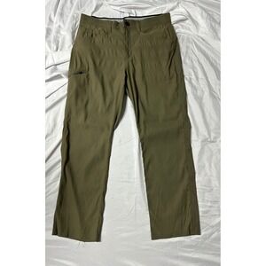 Orvis Mens Outdoor Performance Hiking Pants Olive Green 34x30 Stretch Straight